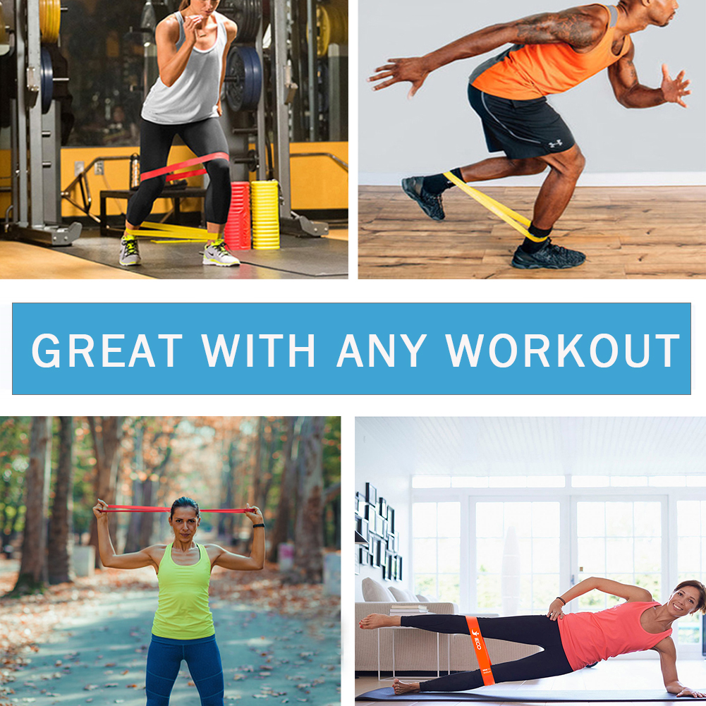 Resistance Loop Exercise Bands (5), Dual Sided Exercise Core Sliders (2)