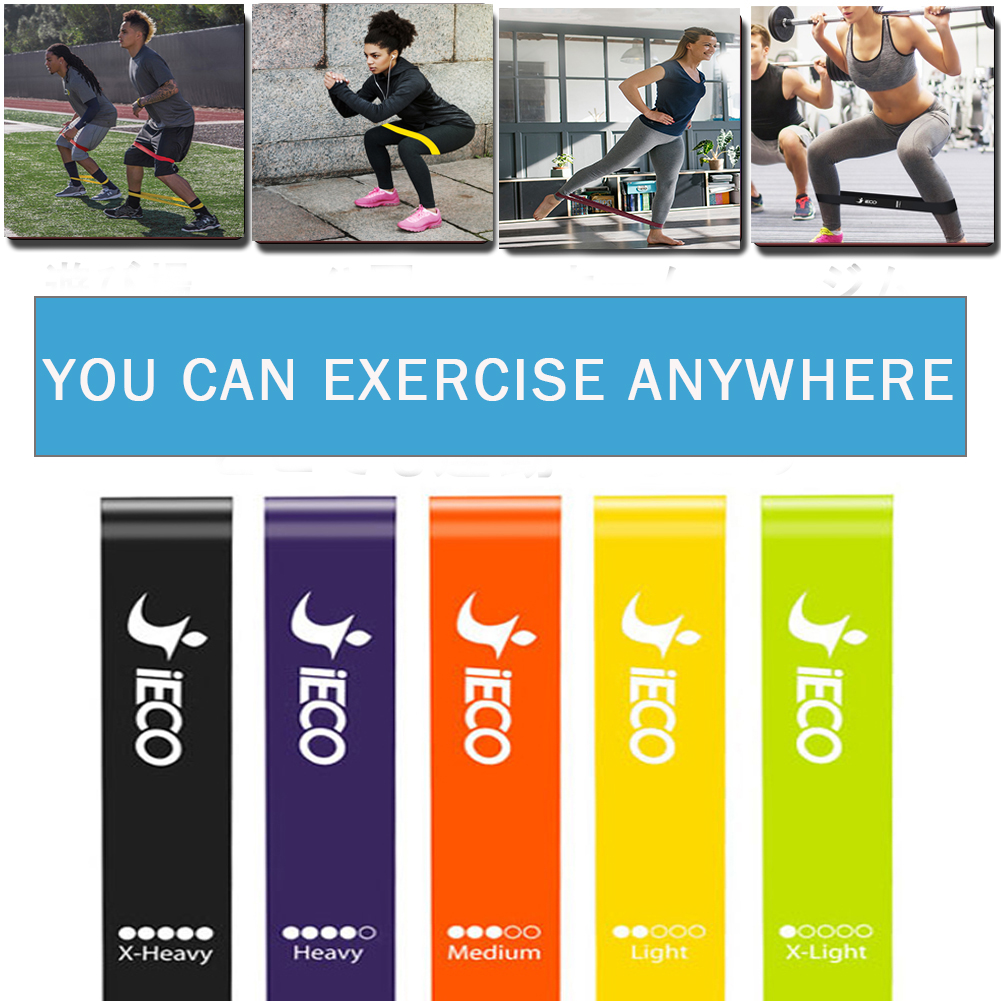 Resistance Loop Exercise Bands (5), Dual Sided Exercise Core Sliders (2)