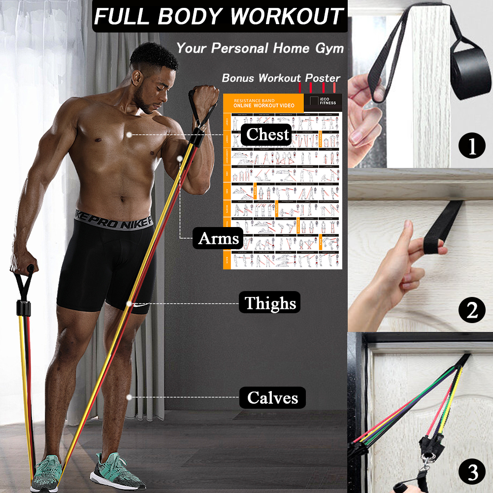11 Pcs Resistance Bands Set