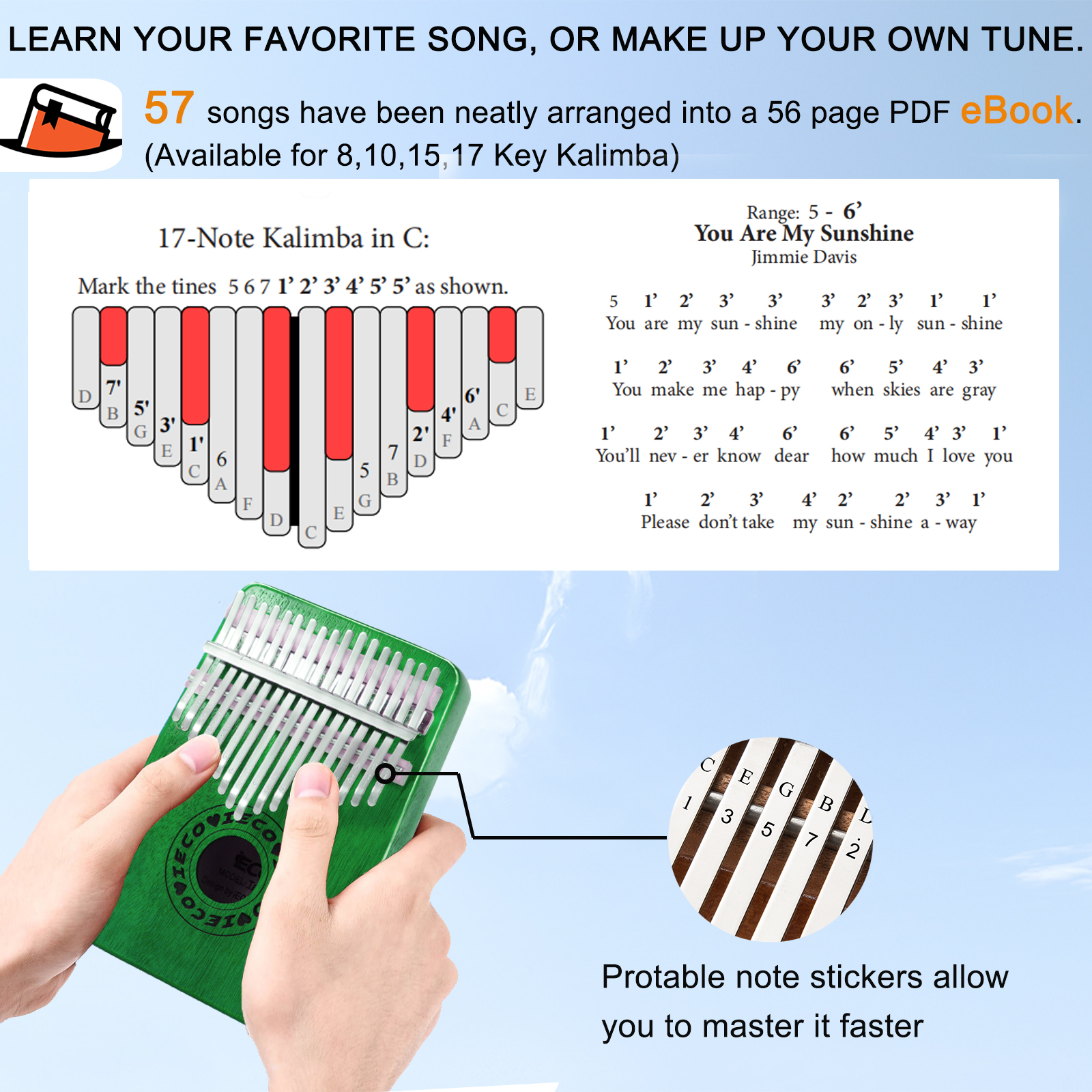 Kalimba Thumb Piano 17 Keys