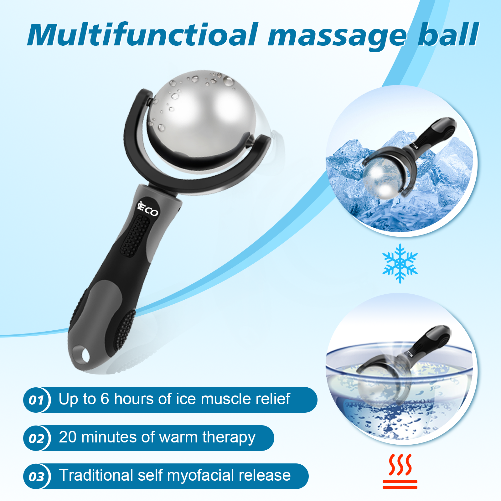 iECO Cryosphere Cold Massage Roller Ball